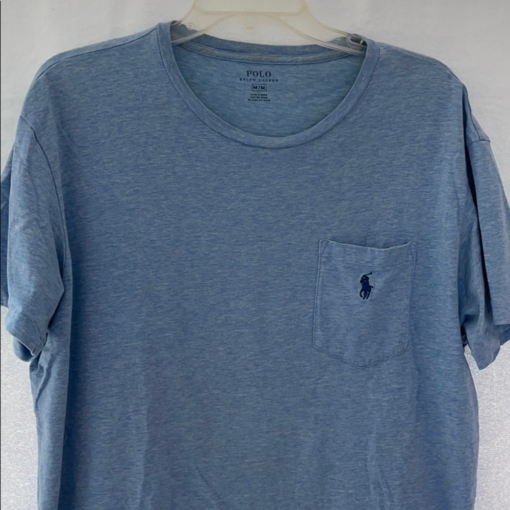 Polo Ralph Lauren men blue pocket T shirt